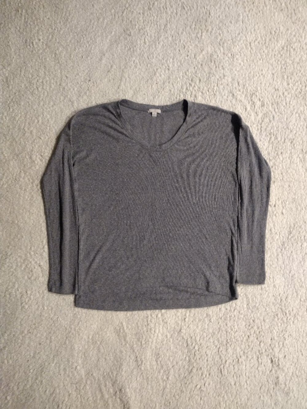 Gap Size XS Long Sleeve Heather Gray Knit Shirt Crew Neck Light Sweater